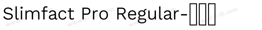 Slimfact Pro Regular字体转换 Slimfact Pro Regular字体转换